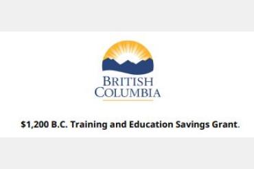 $1200 B.C. Training and Education Savings Grant
