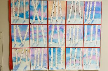 Watercolour trees