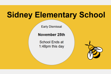 Early Dismissal- School ends 1:48pm