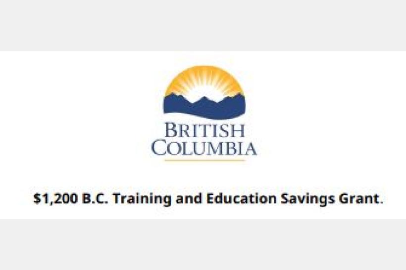 $1200 B.C. Training and Education Savings Grant