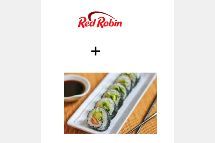 red robin and sushi